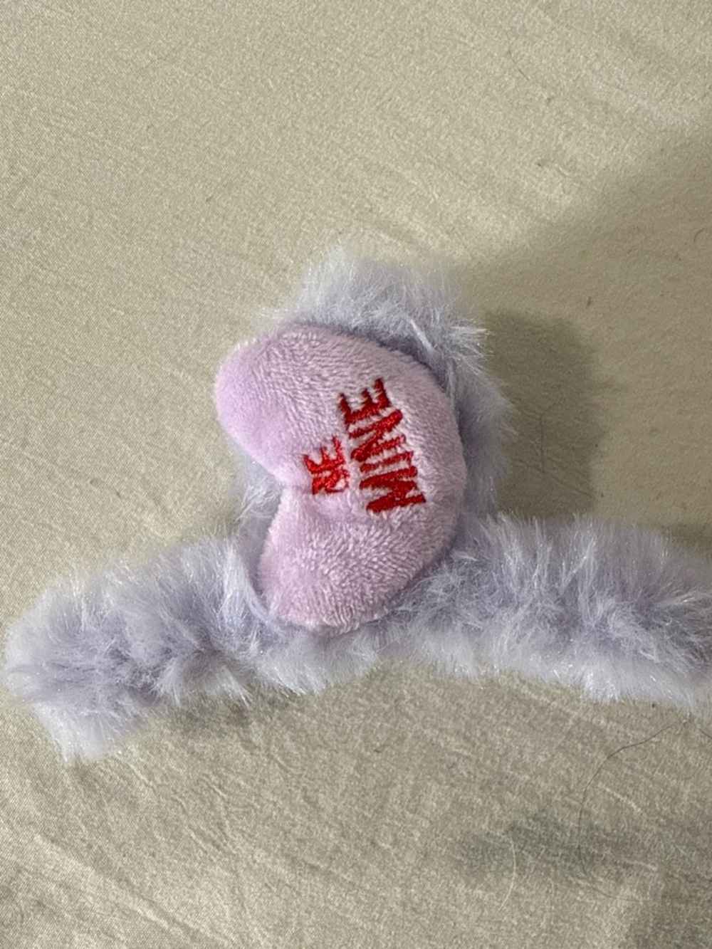 Lavender Heart valentines be mine hair clip - Kids Accessories